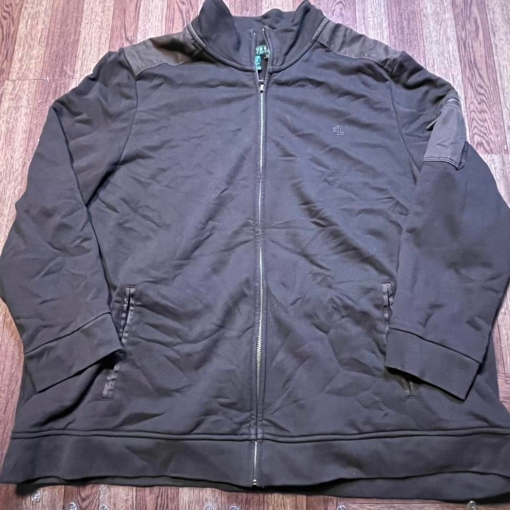Polo Ralph Lauren Women's Brown Sportswear Track Knit Jacket 3XL
